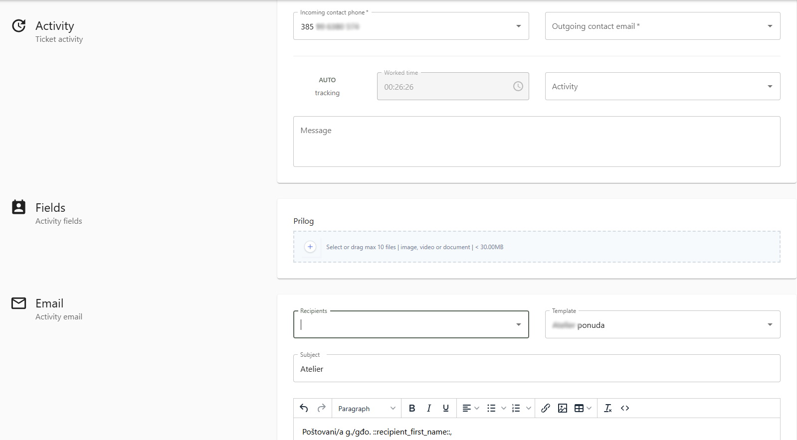 Significo360 CRM notifications and alerts