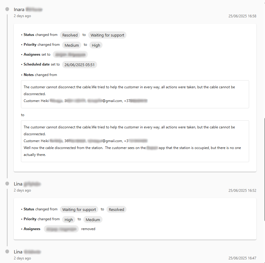 CRM customer interaction history
